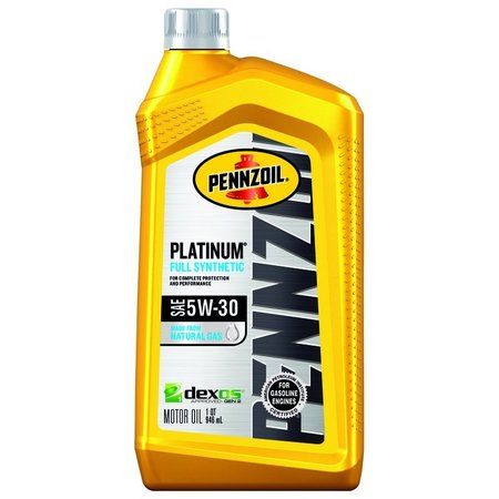 QUAKER STATE Pennzoil Platinum 5W-30 Synthetic Motor Oil 1 qt 1 pk 550022689